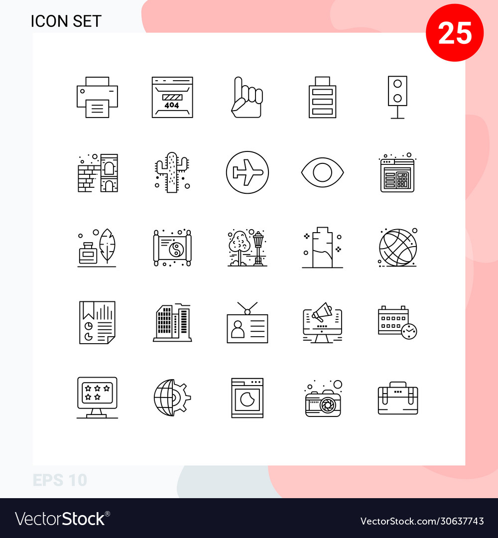 25 universal lines set for web and mobile