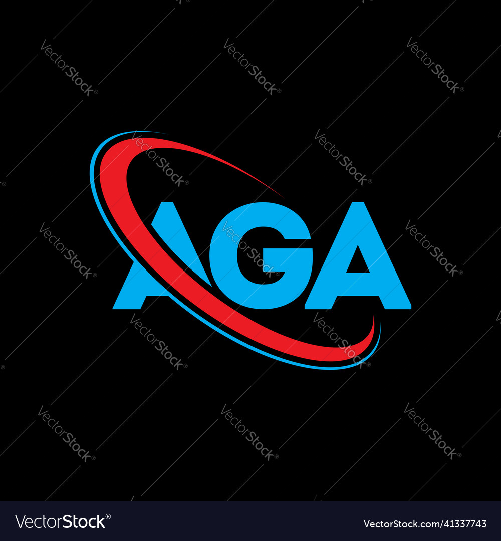 Aga logo letter design Royalty Free Vector Image