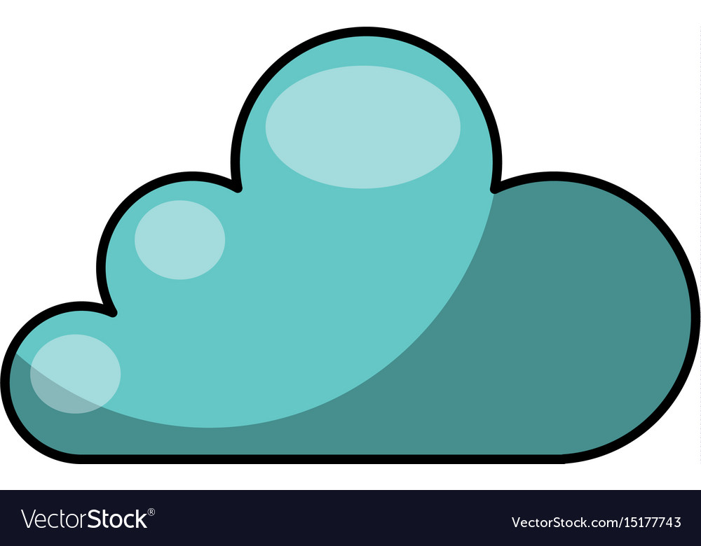 Cloud computing isolated icon