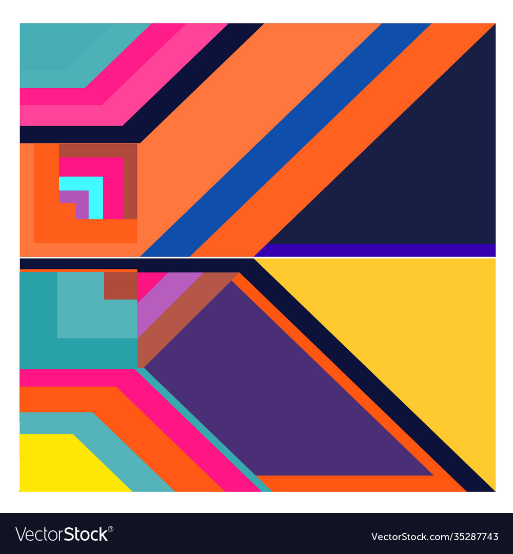 Colorful geometric and curve background pattern