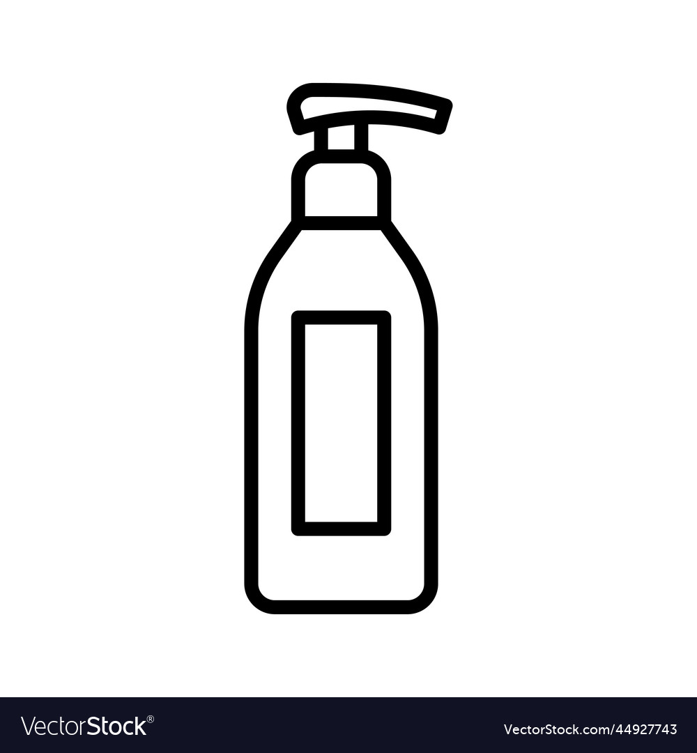 Cosmetic bottle icon gel foam or liquid soap Vector Image