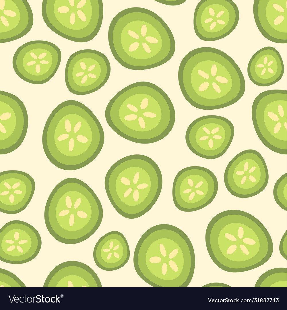 Cucumber pattern vector image Cucumber pattern
