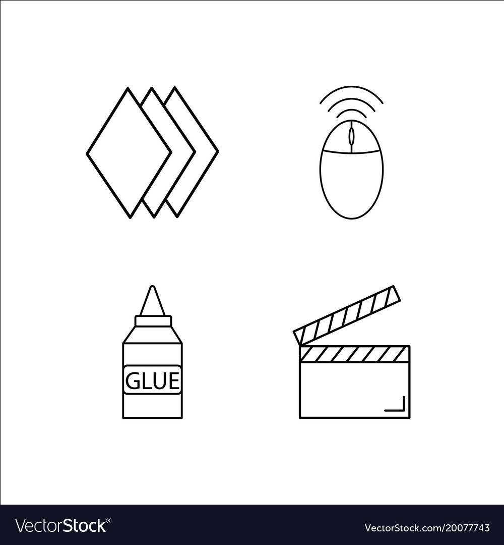 Design and studio simple linear icon setsimple
