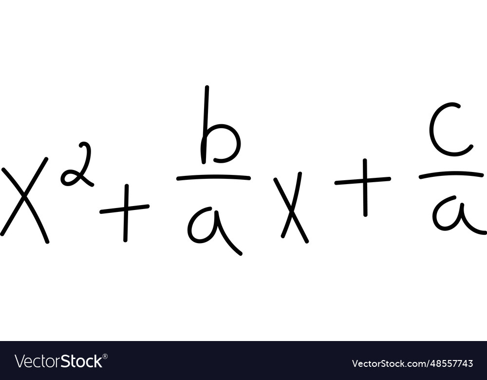 Drawn math formula