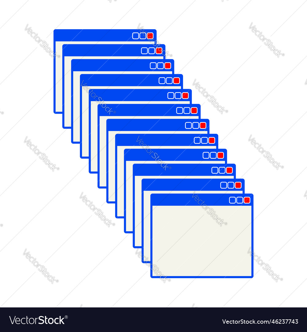 Error Window Interface Windows Browser Page Vector Image