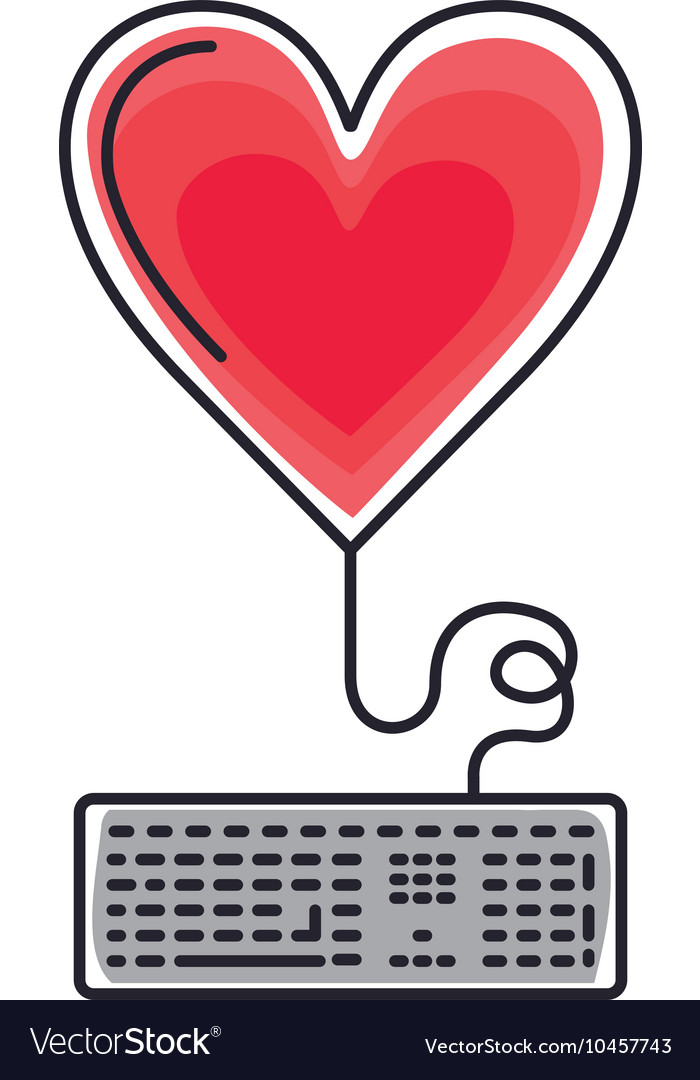 Keyboard computer isolated icon