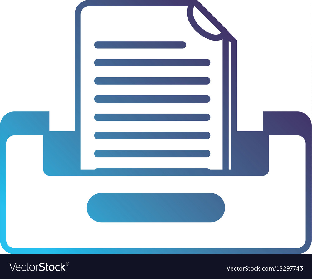 silhouette buciness document file cabinet design vector image