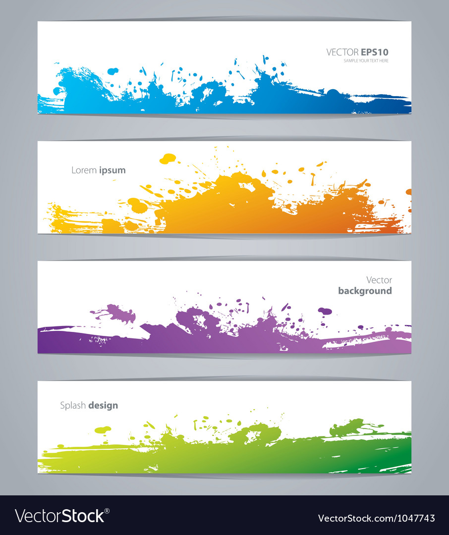 Splash banners Royalty Free Vector Image - VectorStock