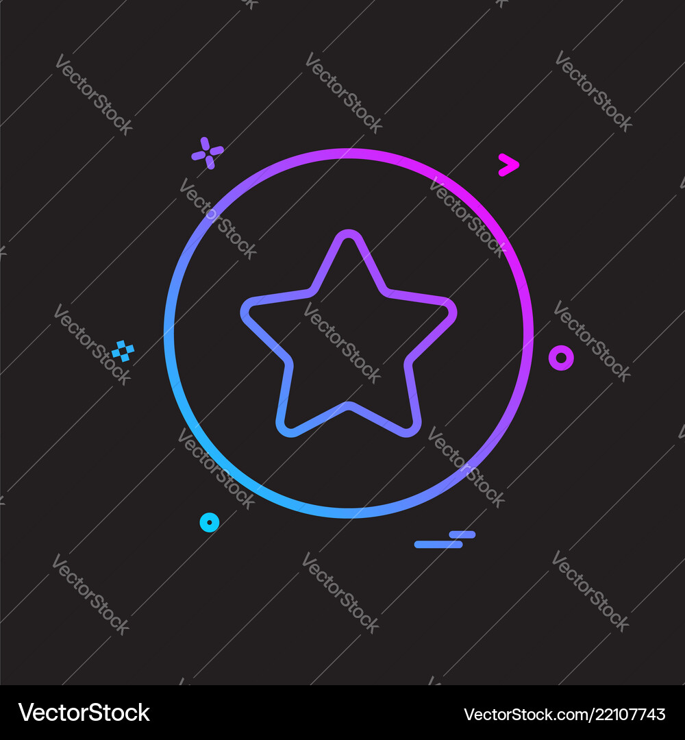 Star basic icon design Royalty Free Vector Image