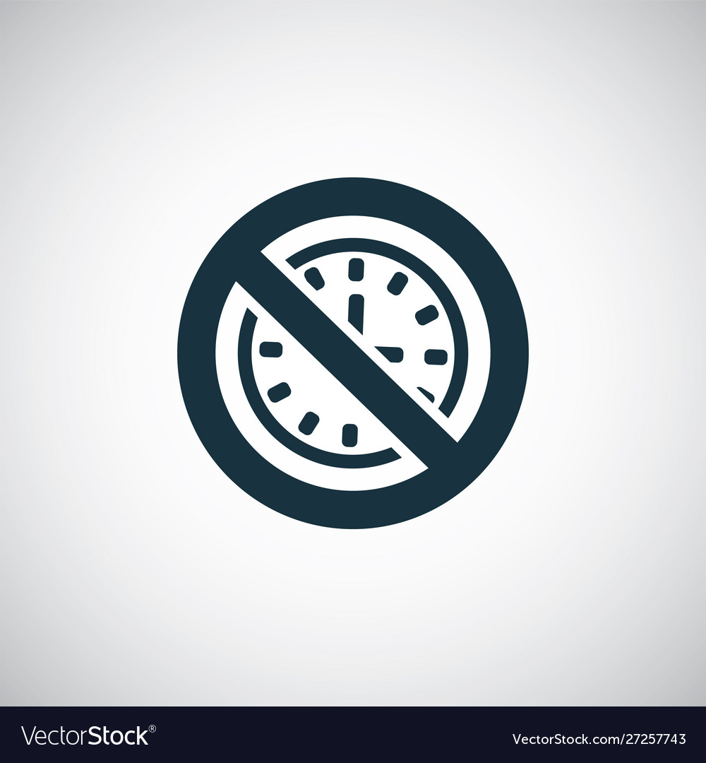 Time forbidden icon for web and ui on white