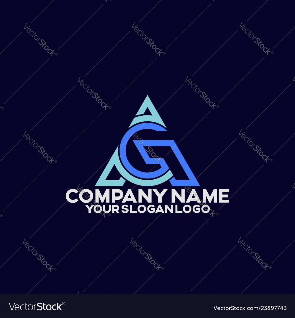 Triangle with letters a and g 08