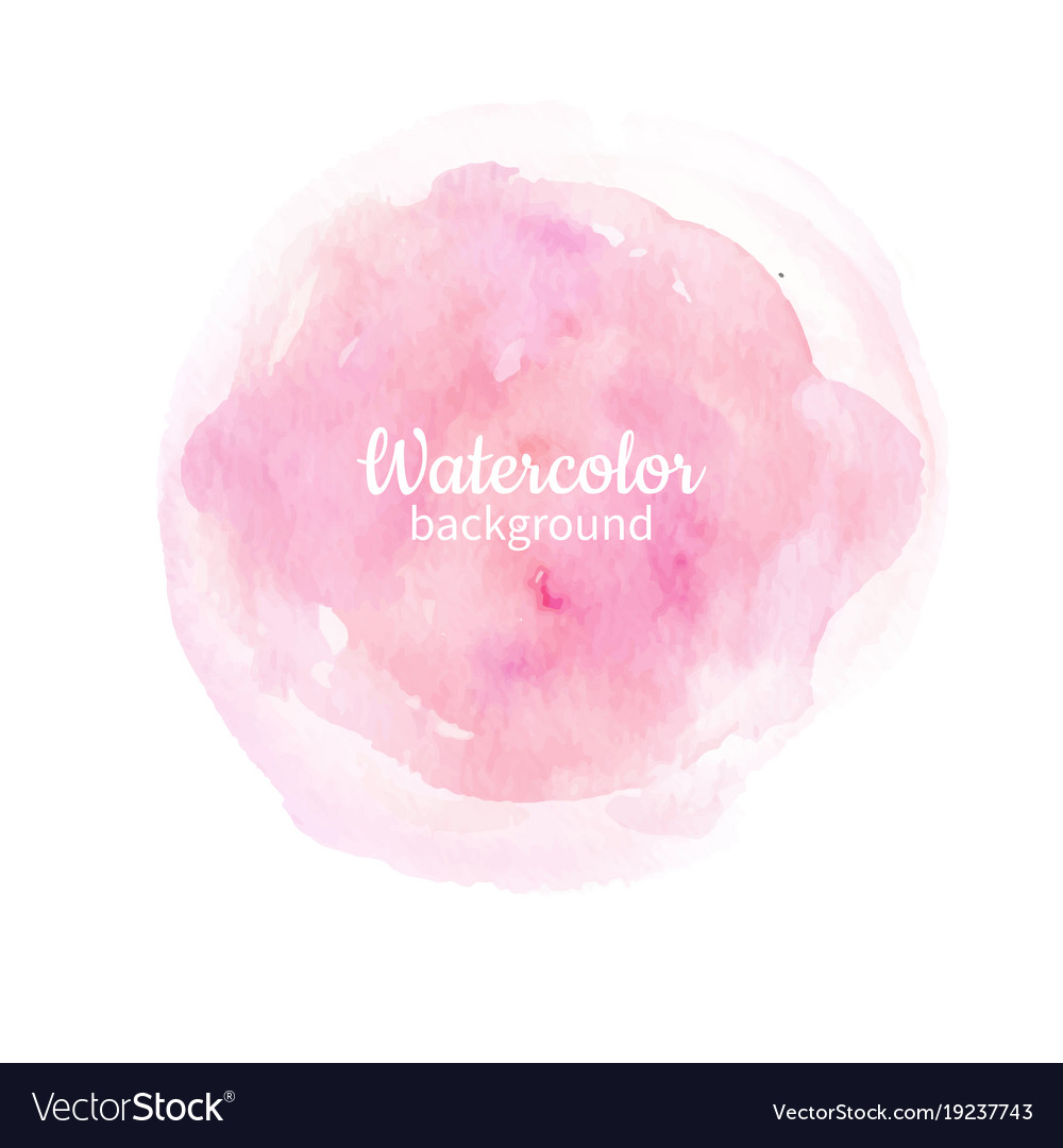 Watercolor pink abstract hand painted background Vector Image