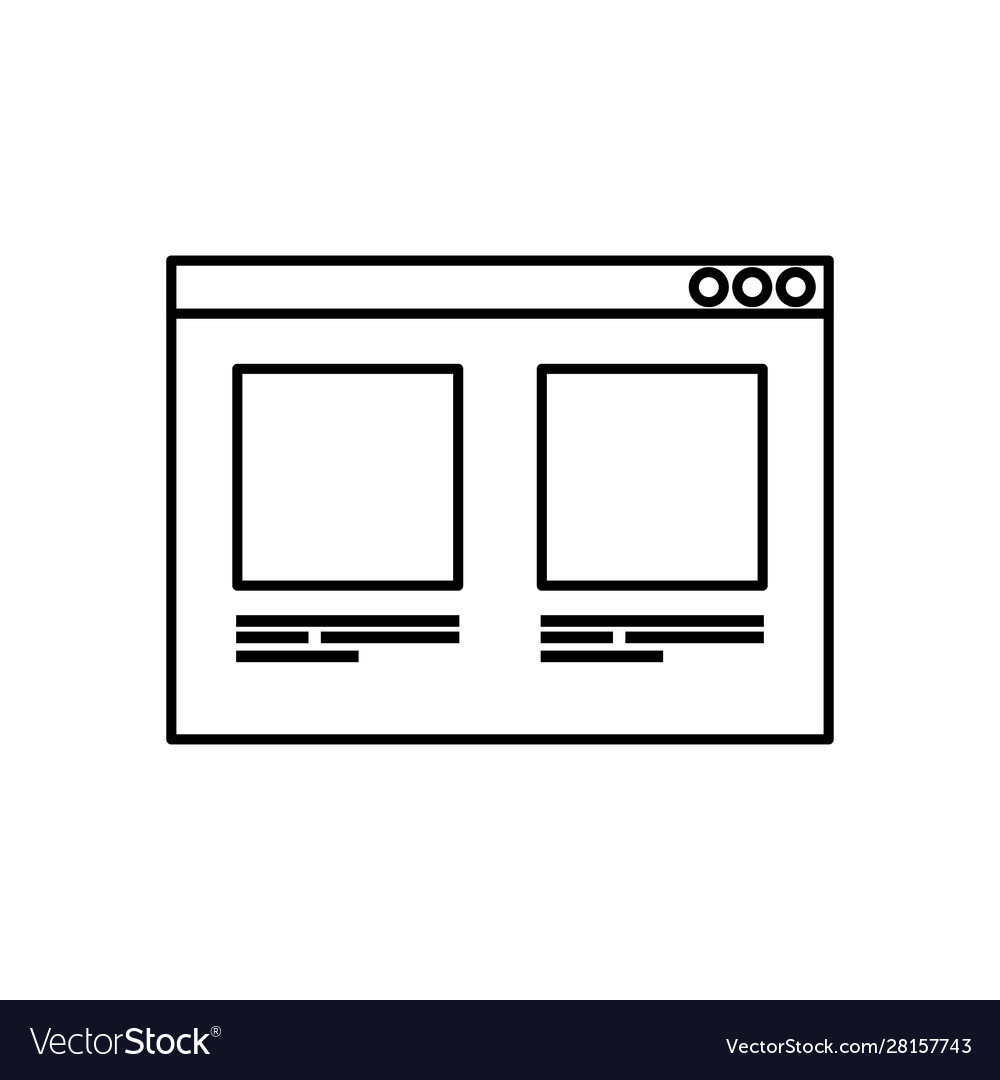 Web page template line style icon