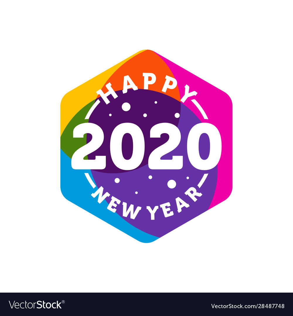 2020 new year colorful banner logo for your Vector Image