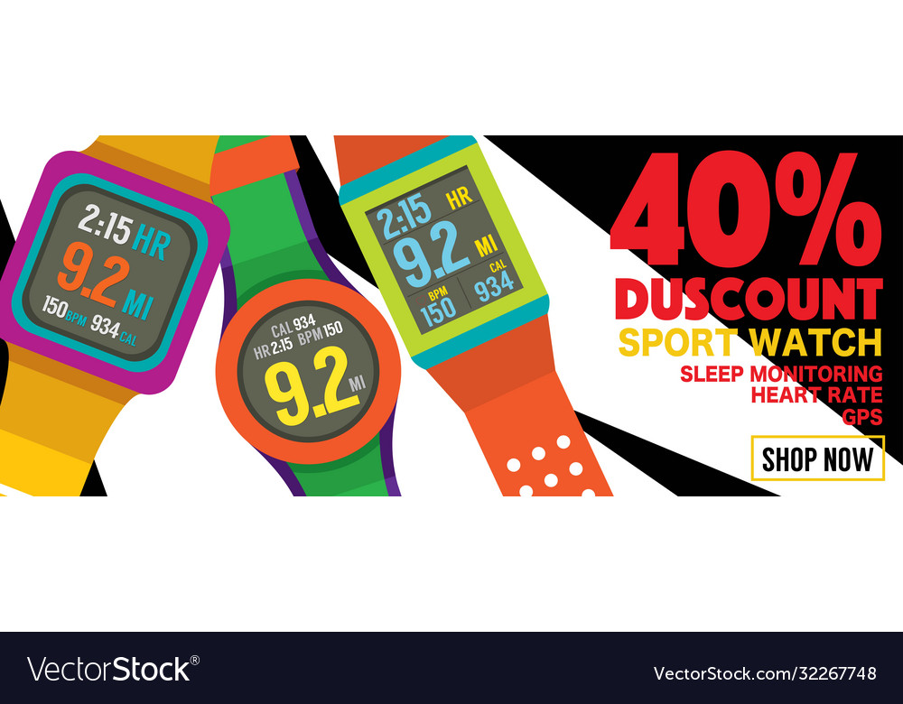 40 percent discount sport watch sale banner