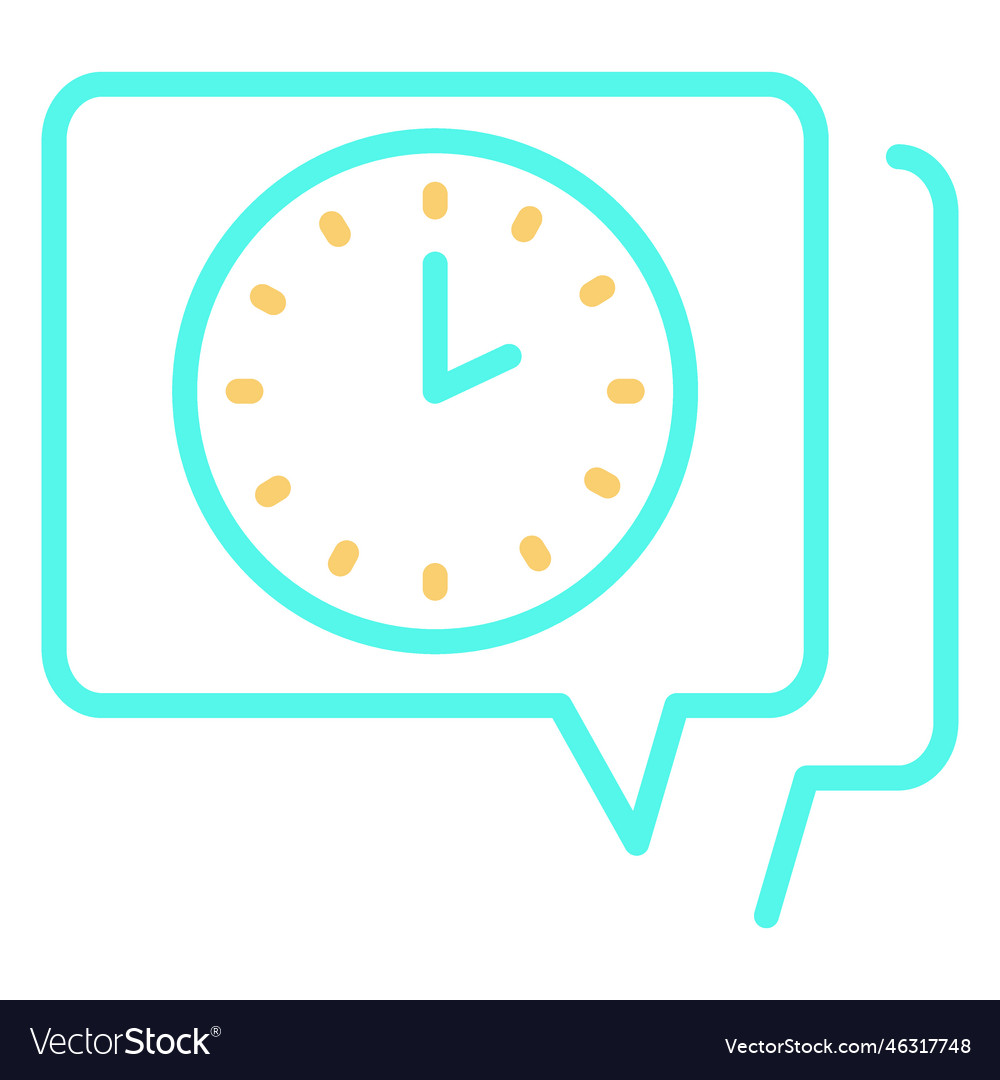 Analog Clock Speech Bubble