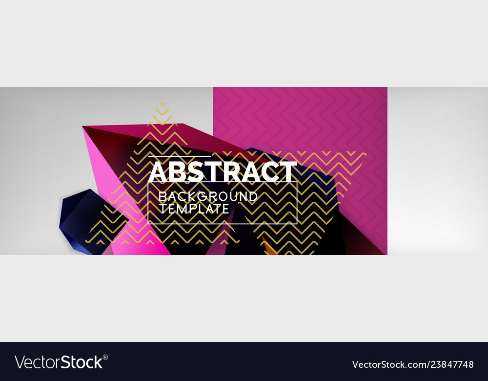 Dark 3d triangular low poly shapes abstract Vector Image Dark 3d triangular low poly shapes abstract