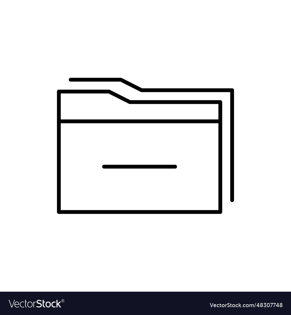 Document icon isolated on white background folder vector image Document icon isolated on white background folder