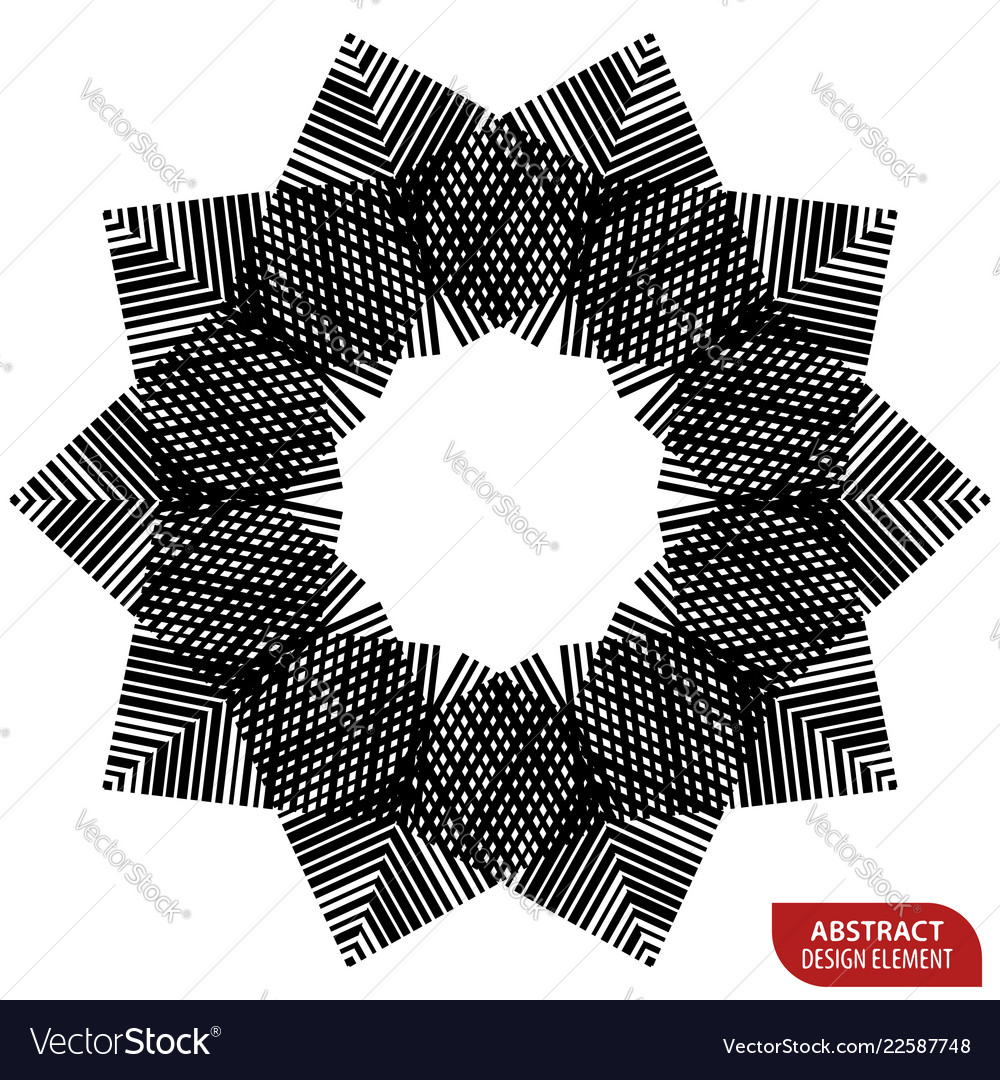 Geometric element made of lines abstract vector image Geometric element made of lines abstract