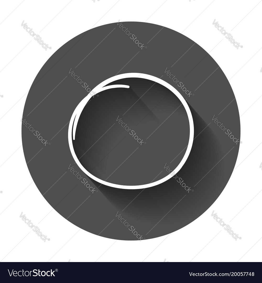 Hand drawn scribble circle element with long