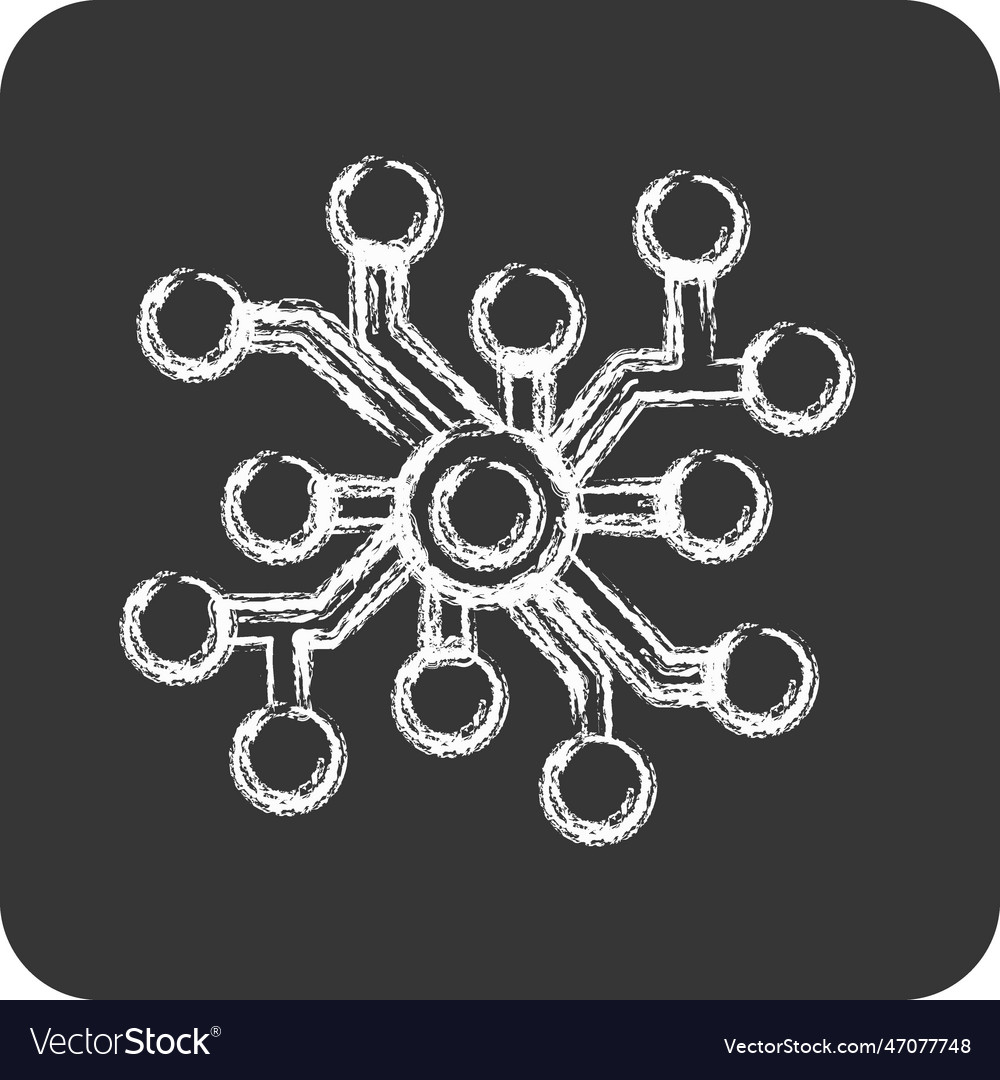 Icon neural network related to machine learning vector image Icon neural network related to machine learning