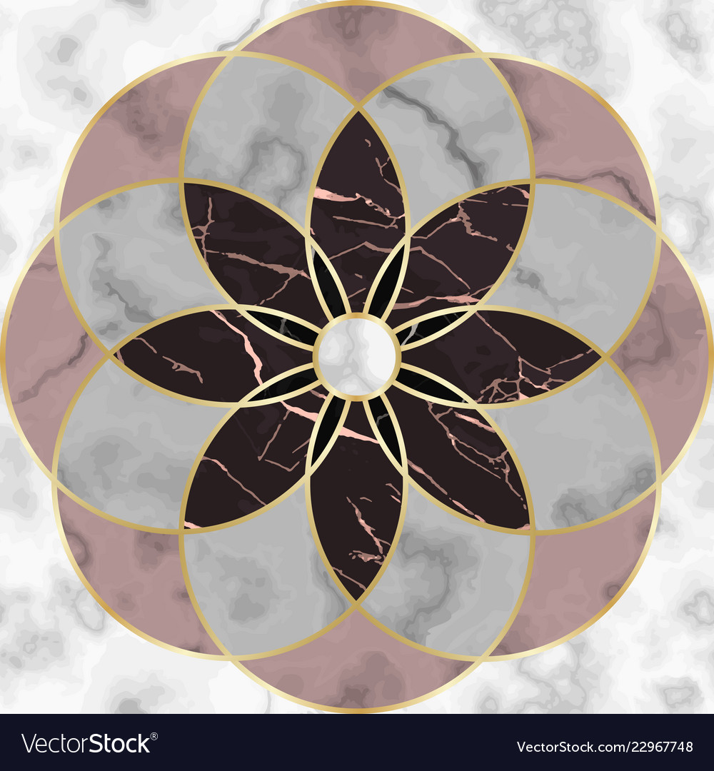 Marble Floral Seamless Pattern