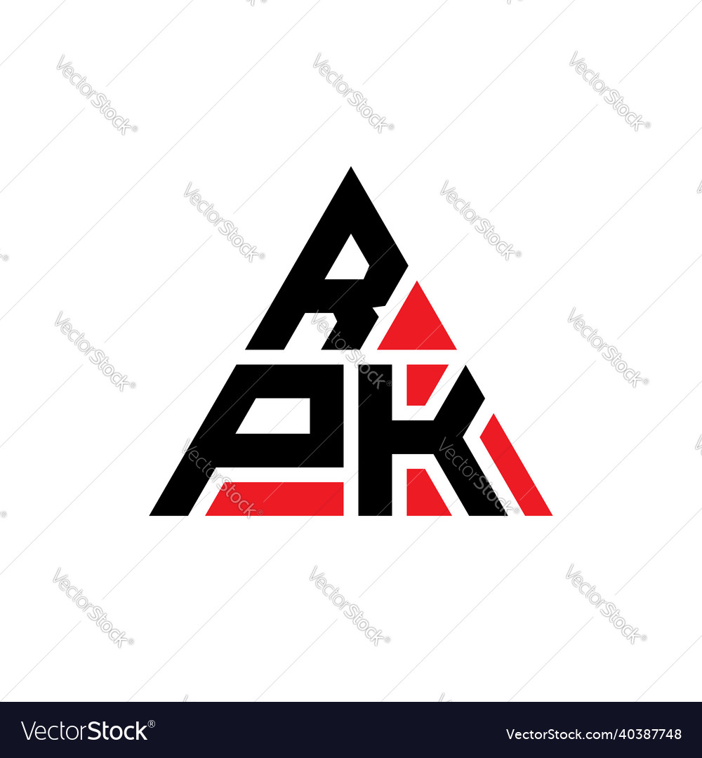 Rpk triangle letter logo design