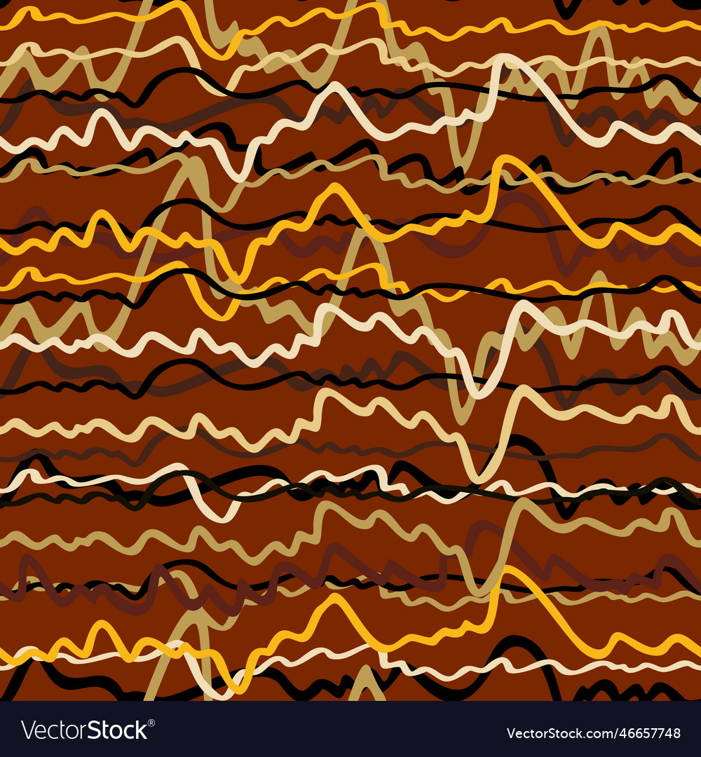 Seamless abstract pattern with horizontal curved