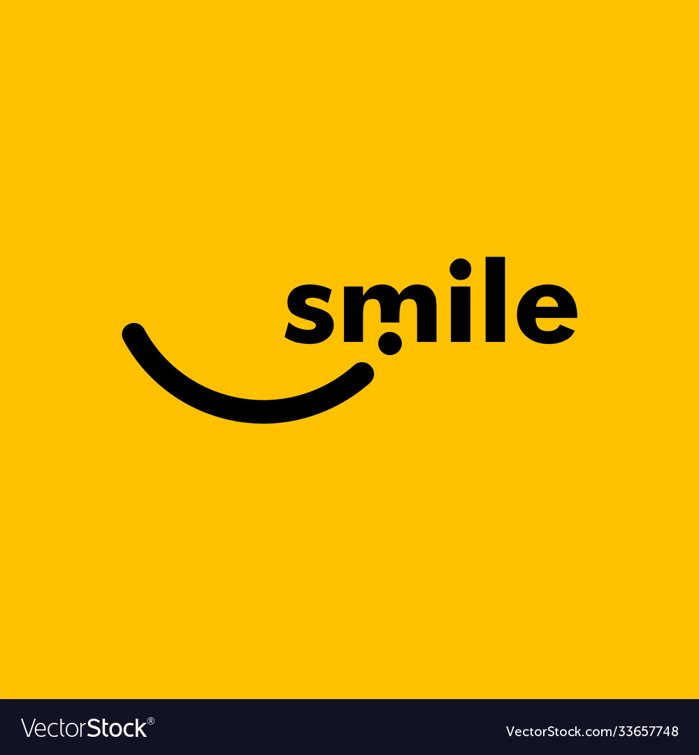 Smile template design Royalty Free Vector Image