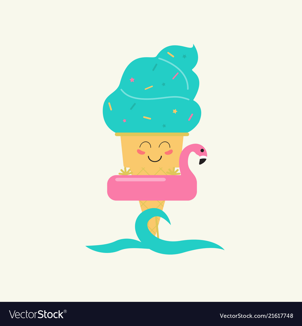 Summer sweets color ice cream design icon