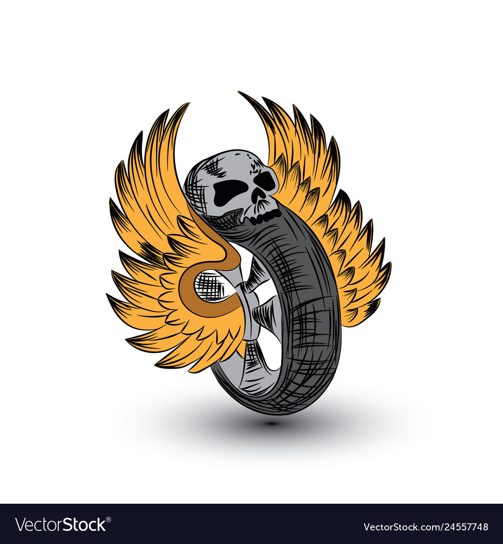 Wings and tire logo