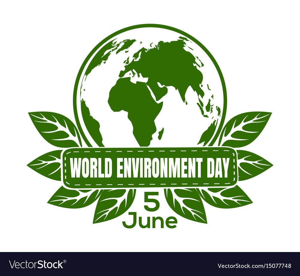 World environment day logo design Royalty Free Vector Image