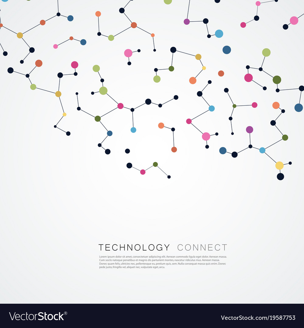 Abstract background with connected line and dots