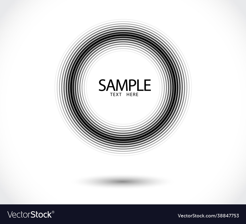 Black abstract circle frame line logo element Vector Image