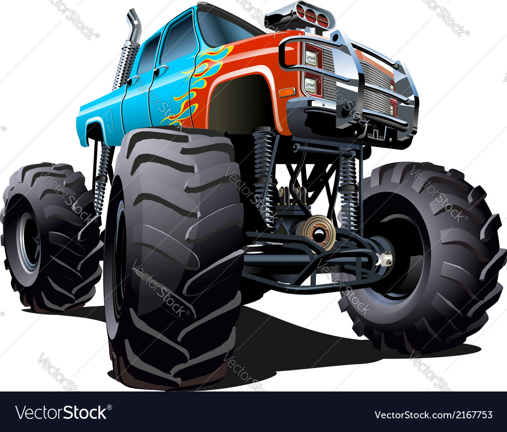 Cartoon Monster Truck Royalty Free Vector Image