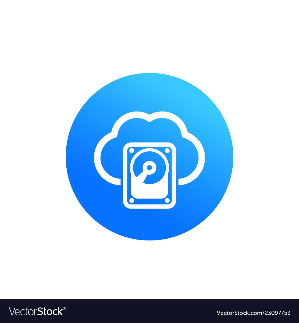 Cloud data storage hosting icon