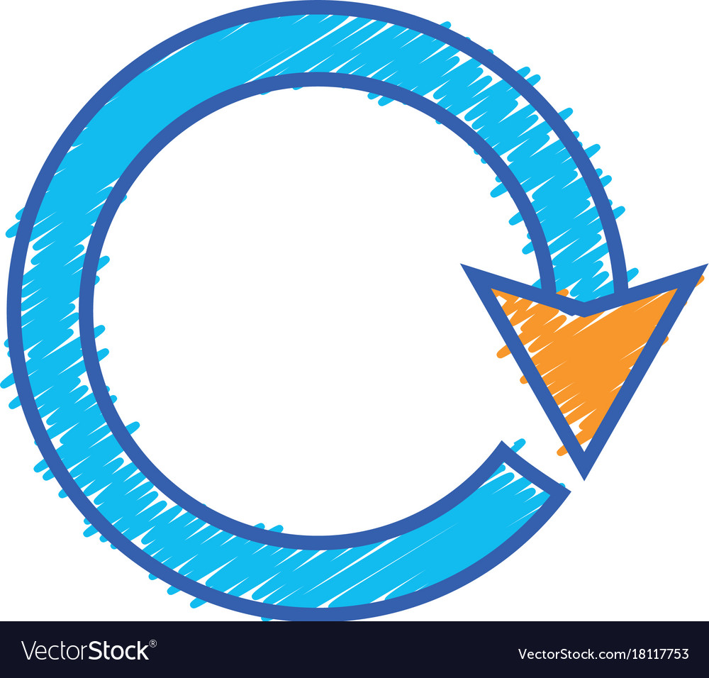 Color arrow circle sign loading progress