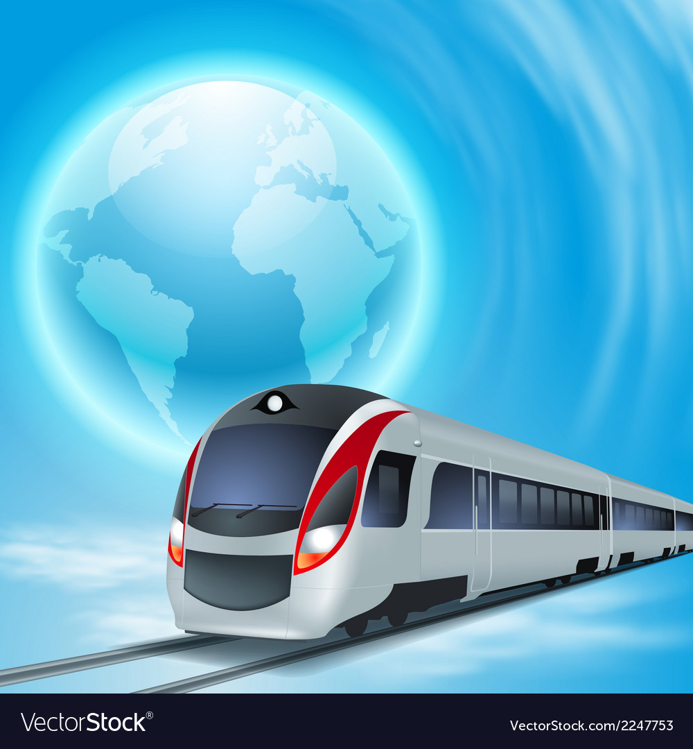 Concept background with high-speed train