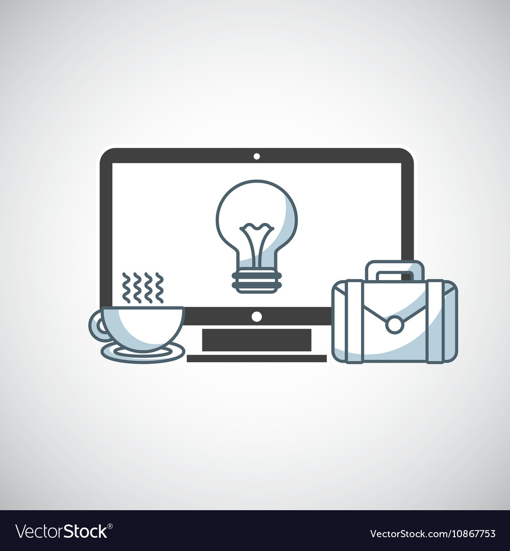 Desktop computer technology icon