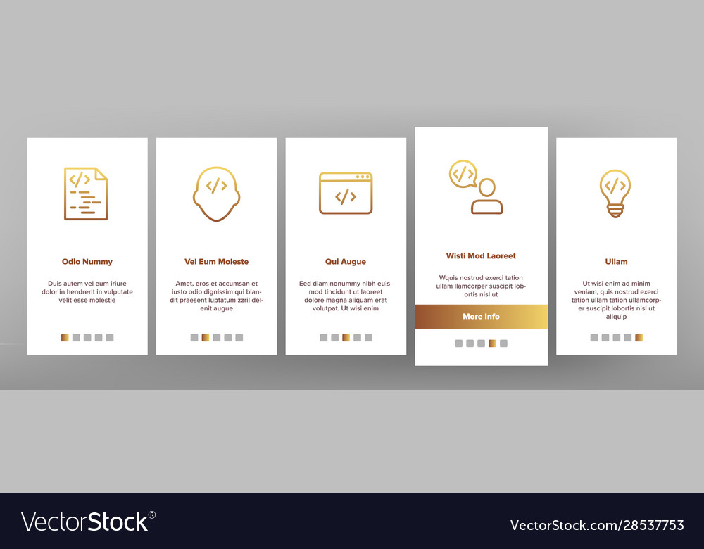 Developer onboarding icons set