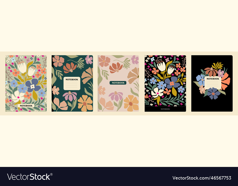 Floral Notebook Cover Set