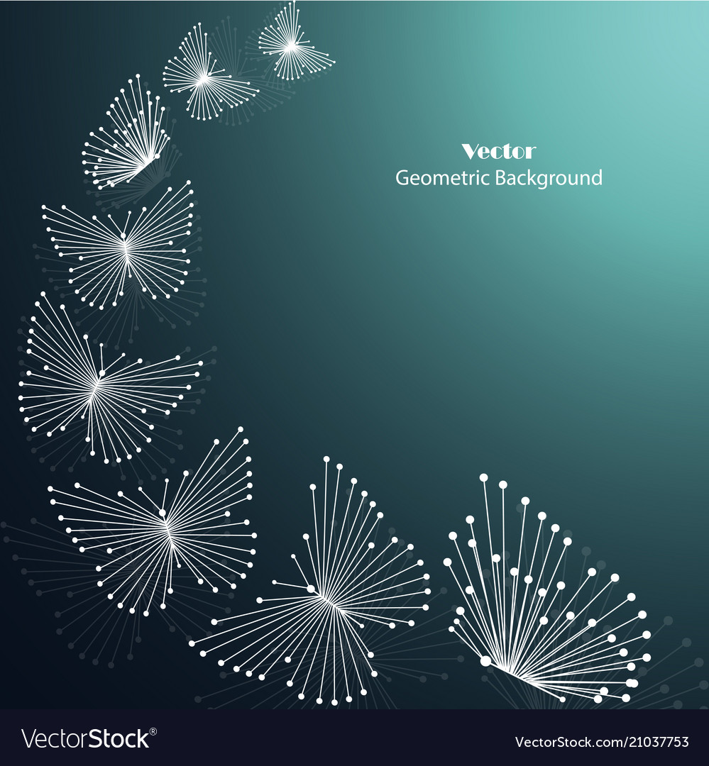 Geometric pattern with connected lines and dots vector image Geometric pattern with connected lines and dots