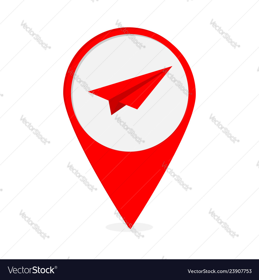 Origami Paper Airplane Map Pointer