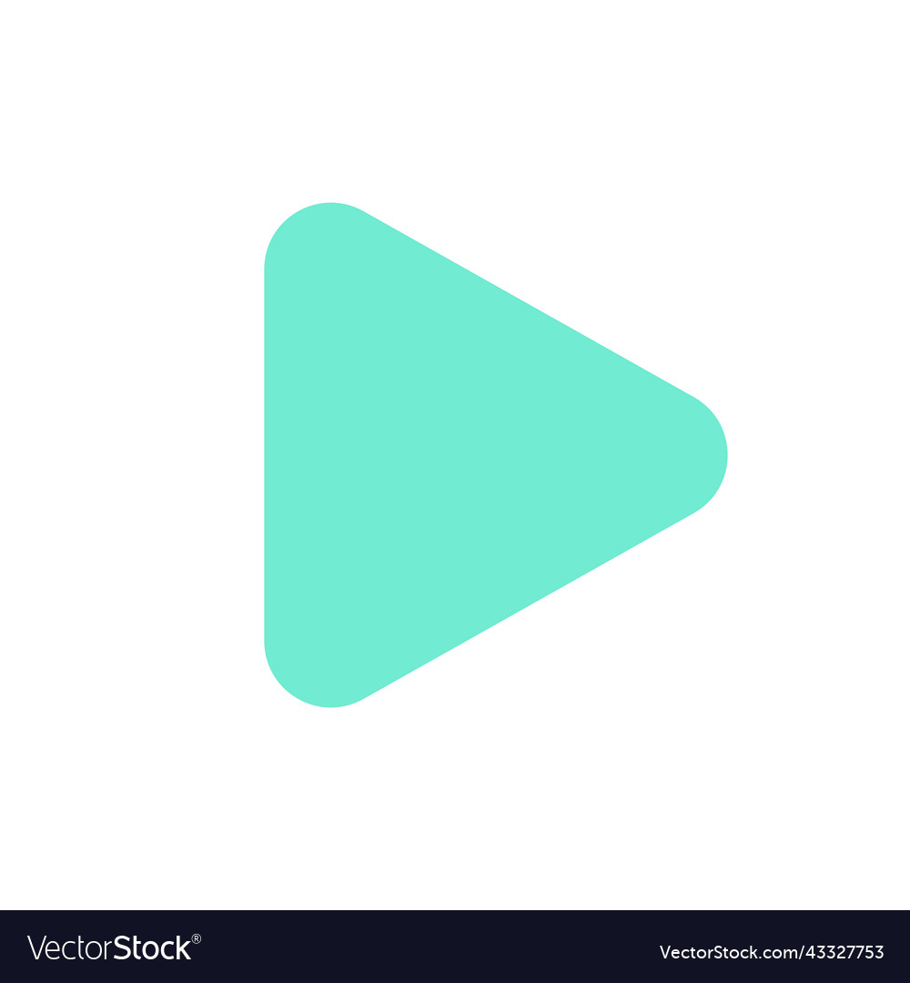 Play button flat color ui icon Vector Image Play button flat color ui icon