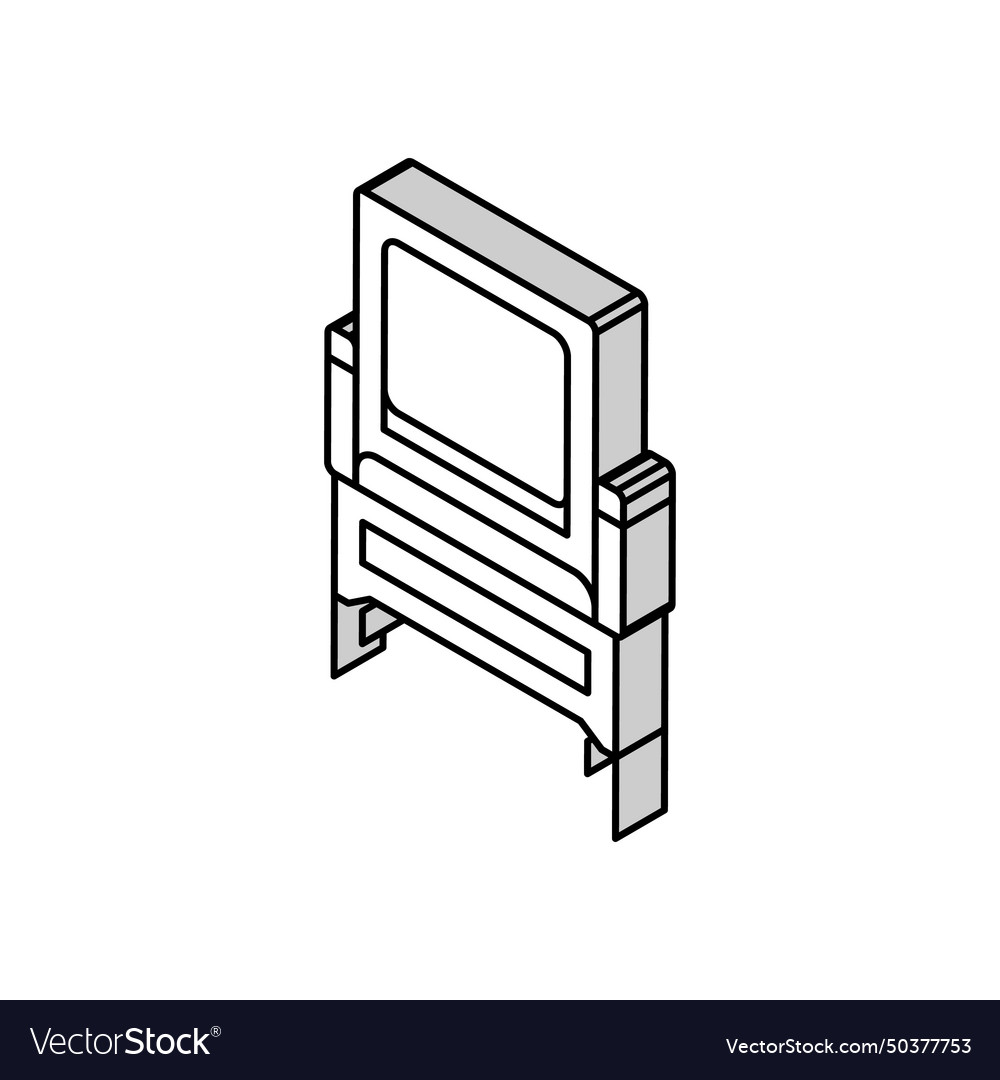 Rattan patio chair isometric icon