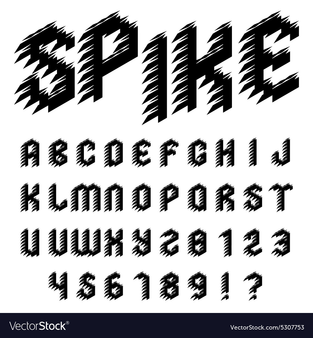 Spiked horror style font