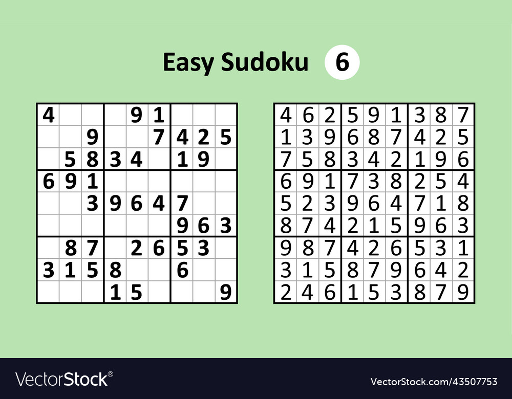 Sudoku Spiel mit Antworten einfache Komplexität