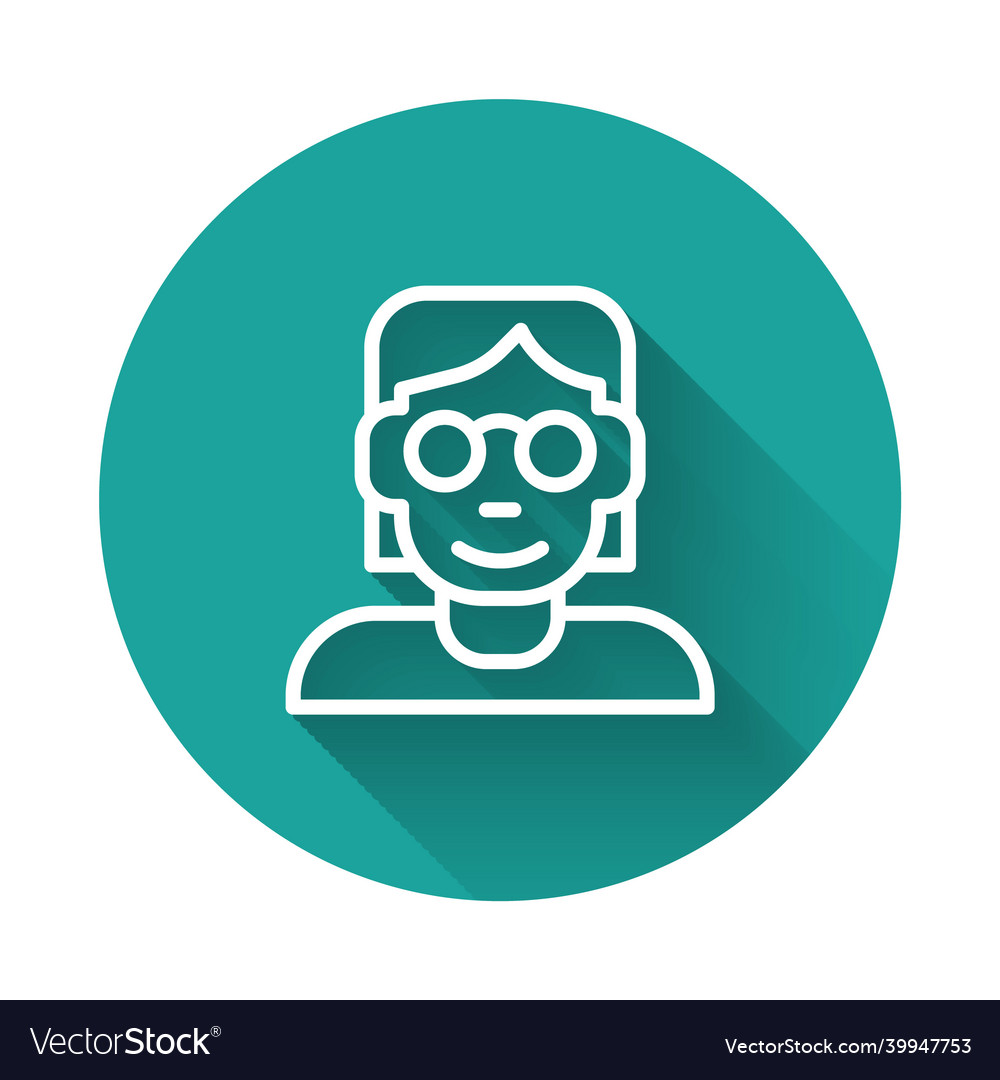 White line hacker or coder icon isolated with long vector image White line hacker or coder icon isolated with long