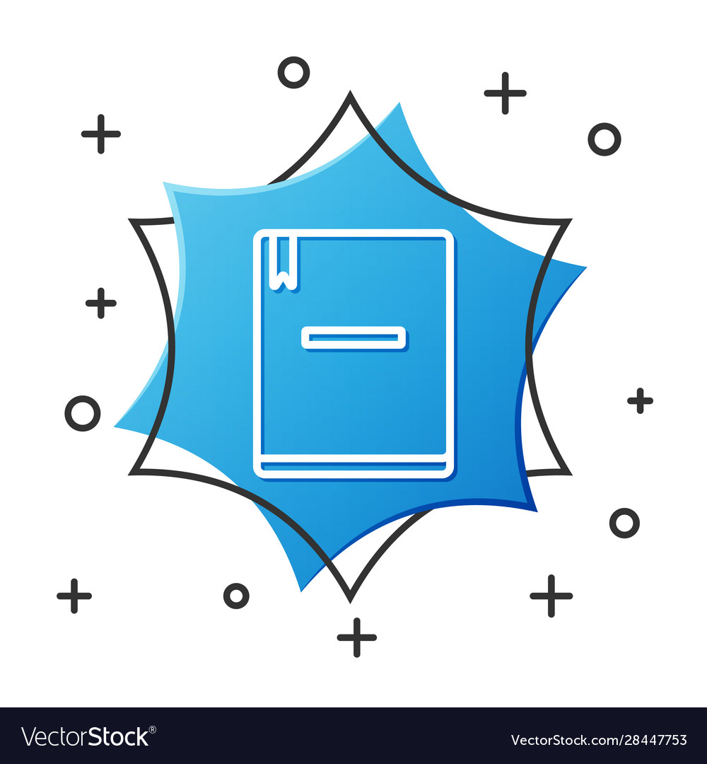 White line notebook icon isolated on vector image White line notebook icon isolated on
