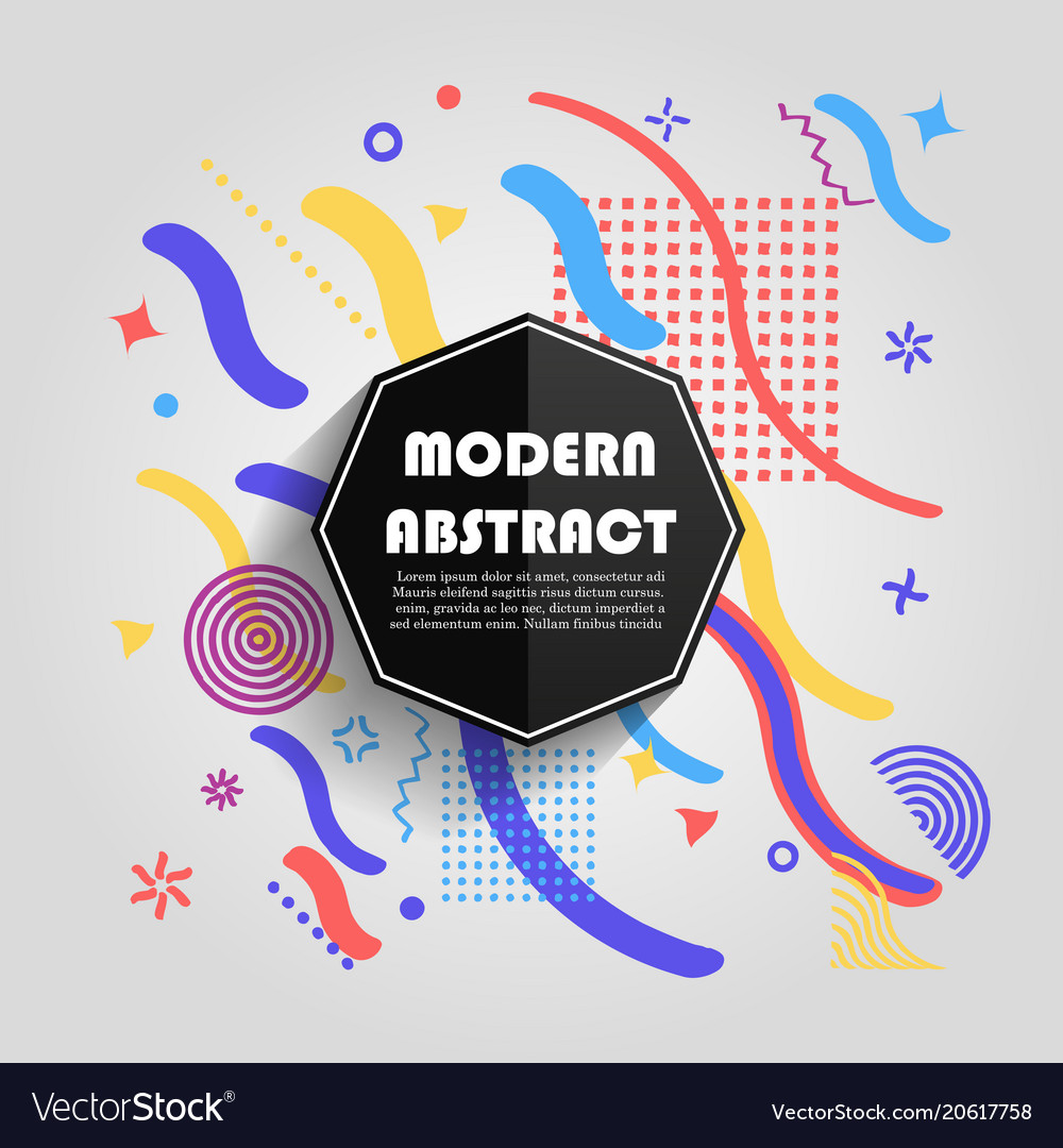 Abstract colorful geometric pattern design vector image Abstract colorful geometric pattern design